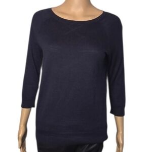 Talbots Sweater Lightweight Dark Navy Blue Womens Size SP